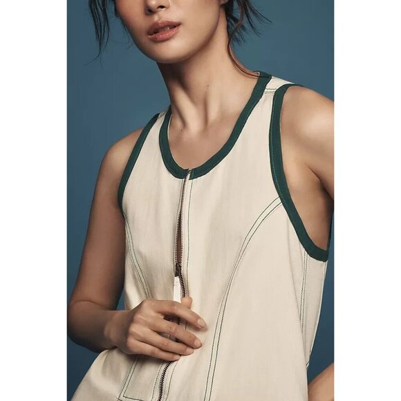 Pilcro Sleeveless Zip-Front Denim Mini Dress 3X - Picture 4 of 4